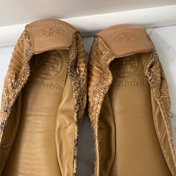 Tory Burch Snakeskin Print Ballet Flats - Picture 4 of 5